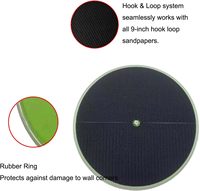 Tête de ponceuse radiale verte à crochet et boucle de 9 pouces pour cloisons sèches