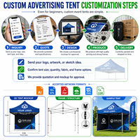 Stand d'exposition portable pliable 3x3M, imperméable, pour exposition en plein air, kiosque, tente