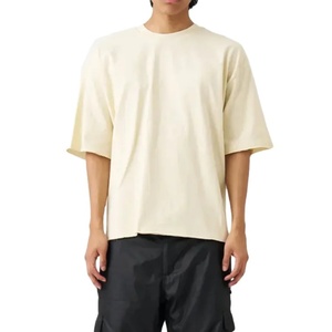 T-shirt surdimensionné pour homme en coton 100% personnalisé par le fournisseur, taille plus, logo imprimé, coupe ample, tissu de haute qualité, poids du tissu - Product Image 3