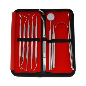 Dental Tool Set 10 Piece Stainless Steel <b>Cleaning</b> Kit For Home Use Tooth Stain Removal - Product Image 2