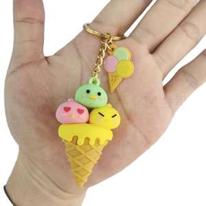 Porte-clés en PVC personnalisés de haute qualité, ornements en silicone 3D, dessins animés, anime, kawaii, stéréo pour personnaliser vos clés - Product Image 3