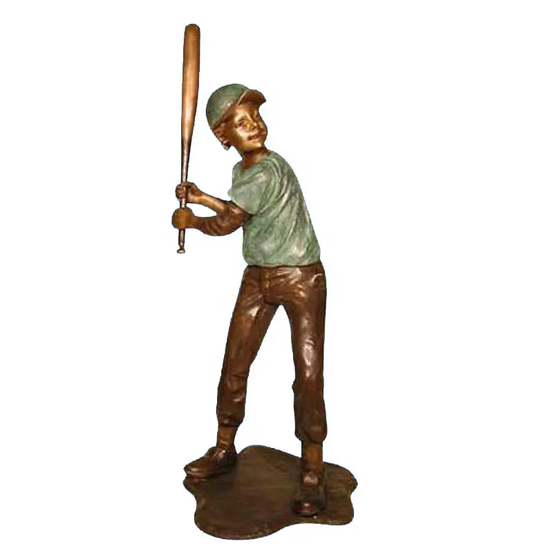 Gepersonaliseerde Grote glasvezel standbeeld bronzen metal baseball