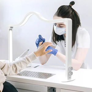 Lampe à ongles demi-lune 48W LED Type de bouton pliable Lampe de bureau de salon de beauté pour extension de cils Maquillage Luminosité réglable Plastique - Product Image 3