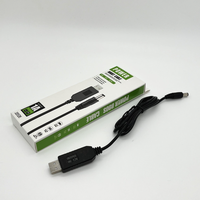 Cable USB de refuerzo 5.5 * 2.1mm DC a DC 5V/9V/12V para Power Bank y Router Inalámbrico, línea de conversión de voltaje 5V