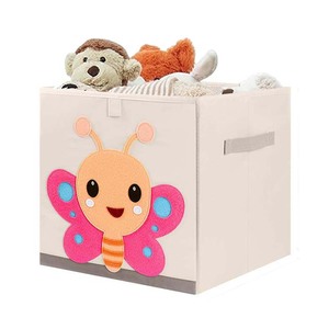 Small Toy Chest Foldable Stackable Storage and Organization Box for Kids - Nursery, Living Room, Playroom - Toy Bin