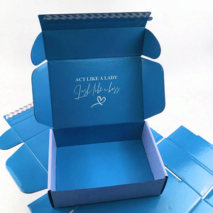 Logo Box With Custom Logo Personalised Ecommerce Cardboard Paper Zipper Postal Packaging Box Corrugated Shipping Mailer Box With Logo
