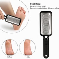 Outils de soin des pieds de pédicure professionnelle en acier inoxydable lime à pied épurateur râpe à talon râpe dure peau morte dissolvant de callosités utilisation des ongles