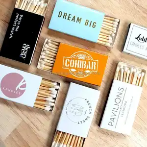 Wholesale of manufacturers bulk plain white boxes of matches for wedding favo matches custom box