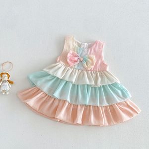 Nuevo Vestido de Tul Degradado con Lazo para Niñas, Diseño de <span class=keywords><strong>Princesa</strong></span>, Moda de Verano 2026 - Product Image 1