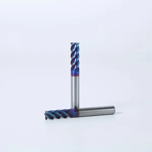 HRC65 Carbide 4 Flutes Standard Length End Mill CNC Milling Cutter High Quality Factory Machined Tungsten Steel