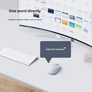 Беспроводная голосовая мышь INPHIC S6 с эргономичным дизайном для правой руки, бесшумная, с голосовым управлением, для зарядки, умная, для офиса, с ИИ-функциями - Product Image 4