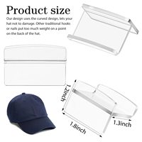 Nouveau support de rangement pour chapeaux en acrylique, crochet de vestiaire transparent sans colle, présentoir pour chapeaux de baseball