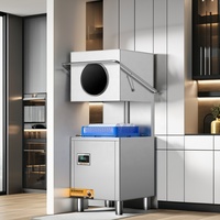 Lave-vaisselle automatique moderne à économie d'énergie et à haut rendement Lave-vaisselle vertical pour cuisine d'hôtel et de restaurant