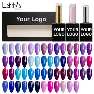 Lehchis label privé vernis à ongles en gel non toxique OEM bouteilles et boîte fournitures pour ongles 246 couleurs ensemble avec affichage couleur