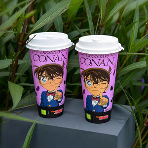 हॉट सेलिंग कॉनन कार्टून फिल्म आंतरिक कप अनुकूलन डिस्पोजेबल पीप बोबा दूध चाय कप लोगो के साथ प्लास्टिक कप - Product Image 2