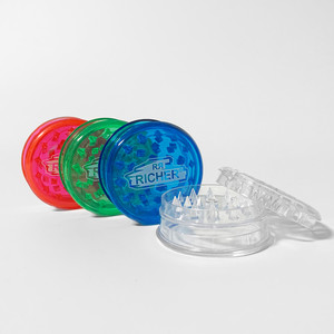 กล่องใส่ไฟแช็กพลาสติกทรงกลมแบบเรียบง่ายหลากสี - Product Image 1