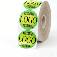 Étiquette autocollante ronde personnalisée imperméable en papier synthétique pour bouteille, rouleau d'étiquettes avec logo de l'entreprise