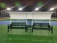 Banc de stade en aluminium personnalisé, vente directe d'usine, banc de football confortable, siège de tennis