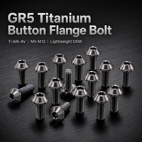 Boulon à bride boutonnée en titane GR5 Ti-6Al-4V M5-M12 pour applications aérospatiales, automobiles, échappement, structurel, léger, OEM