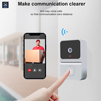 Bouton de Vision nocturne intelligent, sonnette à gâchette, caméra avec moniteur, objectif ange large, audio bidirectionnel, sonnette vidéo Tuya