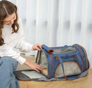 Evcil hayvan taşıyıcı köpek sırt çantası kedi taşıma çantası Pet taşıma çantası seyahat çantaları havayolu onaylı taşıyıcı kediler köpek aksesuarları - Product Image 5