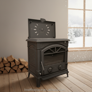 Stufa <span class=keywords><strong>a</strong></span> <span class=keywords><strong>Legna</strong></span> <span class=keywords><strong>in</strong></span> <span class=keywords><strong>Ghisa</strong></span> Moderna per Uso Domestico con Forno per Riscaldamento della Cucina - Product Image 3