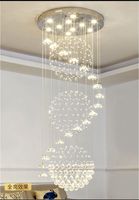 Personnalisé Hôtel Grands Lustres Longs en Or Plafond De Luxe Suspendus Lampes Suspendues Éclairage Led Escalier Moderne Lustre En Cristal
