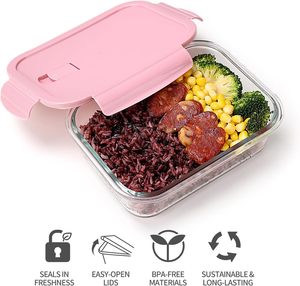 Fresh-keeping <b>Box</b> Kitchen sealed <b>Lunch</b> <b>Box</b> Microwave Heated Office High Borosilicate Glass Storage <b>Box</b> Healthy Student School - Product Image 4