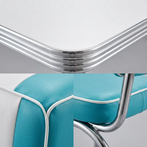 Tables et chaises de <span class=keywords><strong>restaurant</strong></span> de style rétro américain des années 1950 pour les restaurants de hamburgers, les pizzerias et les restaurants de restauration rapide - Product Image 3
