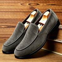 Mocassins en daim pour hommes Xuanhui, nouvelle conception, bout carré, antidérapants, semelle épaisse, style chunky