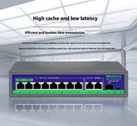 Saklar Port POE jaringan AI kualitas tinggi 8 buah saklar Port POE dengan 2 Port Uplink Gigabit untuk sistem keamanan CCTV kamera IP