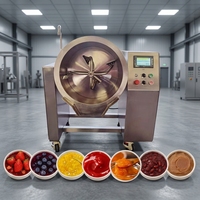 Mélangeur industriel à induction chauffée à température contrôlée pour la préparation de bonbons au caramel et de garnitures aux fruits