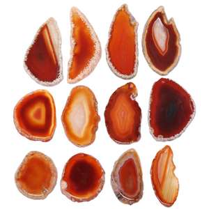 Doğal cilalı akik Geode dilimleri için renkli kristal taş adet DIY takı kolye ev dekor - Product Image 6