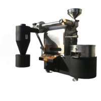 Machine à torréfier les grains de café en acier inoxydable de 0,2 à 1,2 kg, alimentée au gaz, à soufflerie semi-chaude, à flamme directe, avec contrôle de la température, pour usage commercial