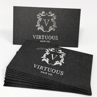 Carte de visite professionnelle avec estampage à chaud or et argent, finition brillante, écologique, impression numérique de qualité supérieure