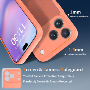 Funda para iPhone 17 Pro Max, Color Naranja, Precio de Fábrica al por Mayor, Tacto Suave, Resistente a Impactos, TPU+PC - Product Image 2