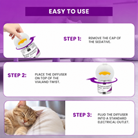 Diffuseur calmant pour animaux de compagnie, contrôle du comportement des chats et soulagement de l'anxiété des chats, soulagement de l'apaisement des animaux de compagnie, diffuseur de phéromones