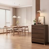 Lemari Sepatu Tinggi dan Ramping Hemat Ruang Unit Penyimpanan Vertikal 4 Laci untuk Apartemen Kecil, Kamar Tidur, dan Ruang Tamu