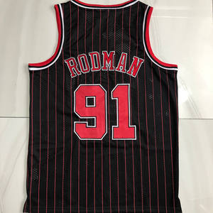 Großhandel Günstige 1997 Saison Nr. 91 Rodman Basketball-Trikot Bedruckte Technik Mesh Atmungsaktiv Schnelltrocknend für Erwachsene Fitness - Product Image 2