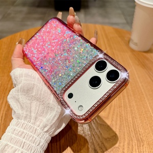 เคสโทรศัพท์กันกระแทกแบบนิ่ม ขอบกล้องประดับเพชรหรูหรา ผลิตจาก TPU พร้อมกลิตเตอร์ด้านหลัง สำหรับ iPhone 11 และ 17 - Product Image 5
