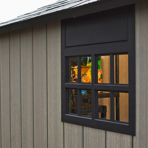 Abri de jardin Keter Oakland 230x350x242H cm gris Duotech effet bois brossé - Product Image 5