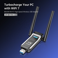 Adaptador USB Wifi 7 EDUP BE1703 Wifi7 BE6500 Tri-Banda Inalámbrico de Alta Potencia 2.4GHz&5GHz&6GHz con Señal Estable