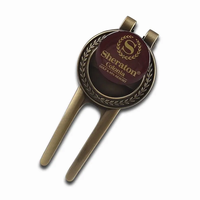 Offre Spéciale JiaWei GD04 Outil de réparation de divots magnétique pliable moderne plaqué avec logo personnalisé, support de réparation de golf et marqueurs de balle