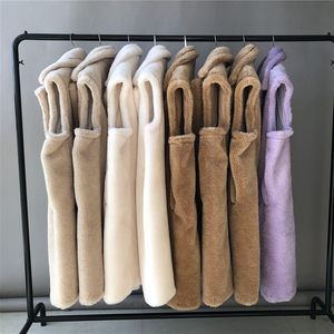 Abrigo largo de piel de oso de peluche para <span class=keywords><strong>mujer</strong></span>, sin mangas, con cuello vuelto, Color sólido, ropa de calle, 2021 - Product Image 5