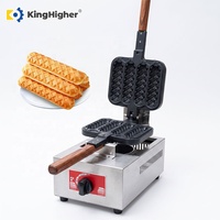 Machine à Gaufres à Hot-dog 4-en-1 au Gaz de Haute Qualité, Gaufrier Antiadhésif Commercial pour Maïs-Dog Français Coréen et Saucisses, Type Waflera