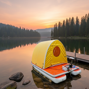 Isla Flotante Inflable para Acampar, Plataforma Flotante Inflable para Playa, Tienda de Campaña Flotante para Acampar en Familia - Product Image 1