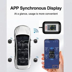 TPMS Bluetooth pour voiture, surveillance en temps réel, capteur interne, sans programmation, synchronisation rapide avec l'application mobile, double affichage - Product Image 1