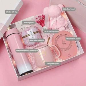 <b>Pink</b> Promotional <b>Gift</b> Set Intelligent Water Cup Vacuum Flask Business Style Cost-Effective <b>Gift</b> Box Lady's Birthday <b>Gift</b> - Product Image 4