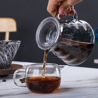 Penjualan Panas Teko Kopi Kaca Pour Over Pembuat Kopi
