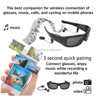 Lunettes de soleil sportives avec caméra vidéo, enregistreur sans fil et écouteurs MP3 intégrés